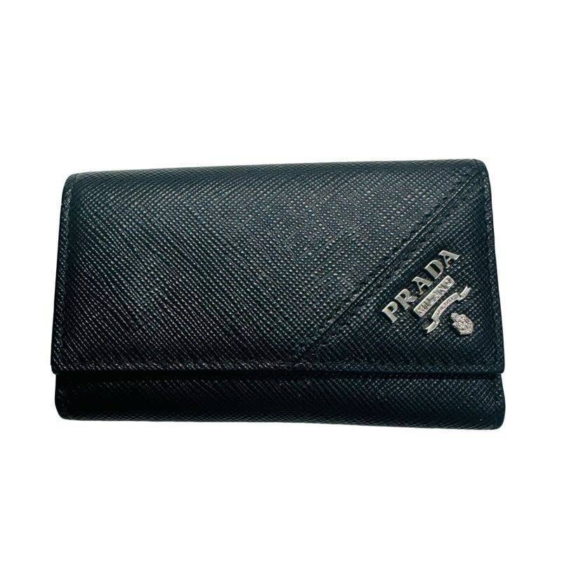 PRADA 6連 キーケース 2PG222 ブラック レザー メンズ