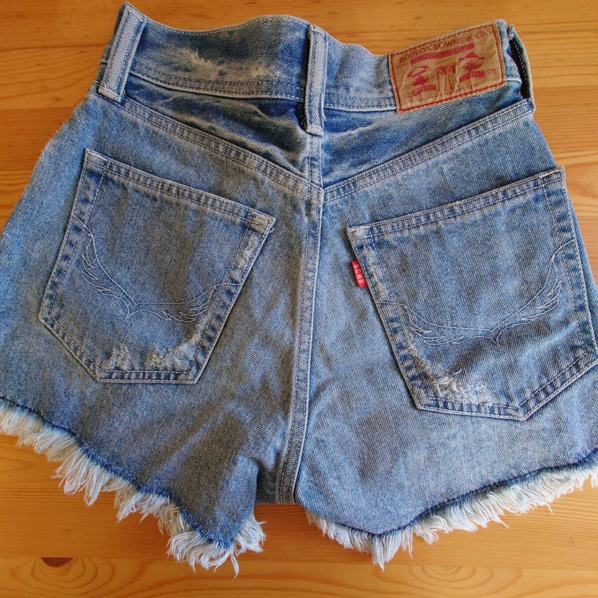  Rodeo Crowns (RODEO CROWNS)[ brand old clothes short pants size XS]color a little light indigo blue 361-7i0302