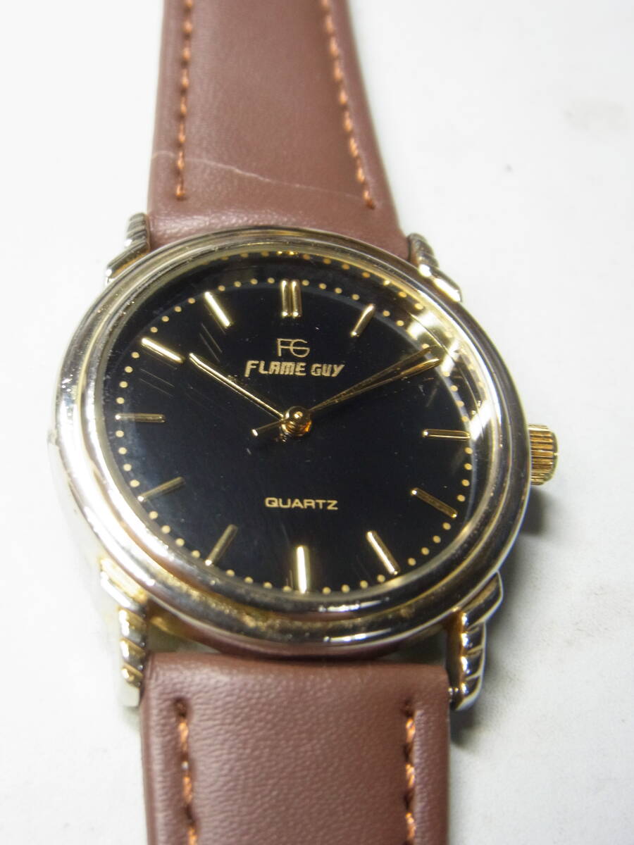 2410　黒文字盤　クォーツ　ドレスウォッチ　PC21S　電池交換済_画像5