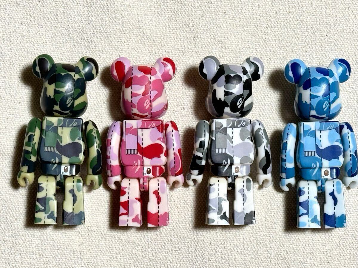 送料無料 BAPE PLAY 迷彩 100% ベアブリック 4体セット エイプ 送料無料 BAPE PLAY 迷彩 100% ベアブリック 4体セット エイプ