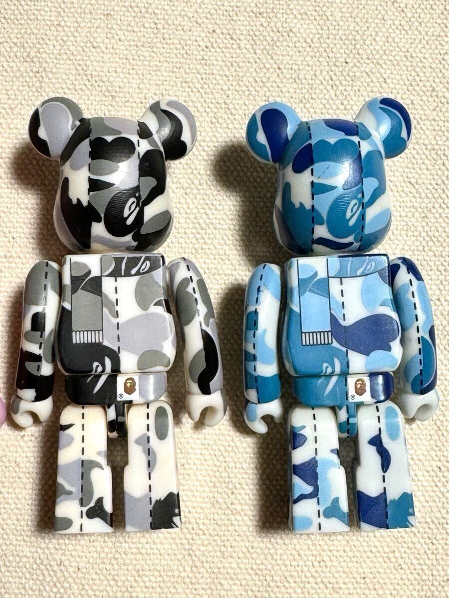 レビュー高評価の商品! 100% 迷彩 PLAY BAPE 送料無料 ベアブリック エイプ 4体セット キューブリック、ベアブリック