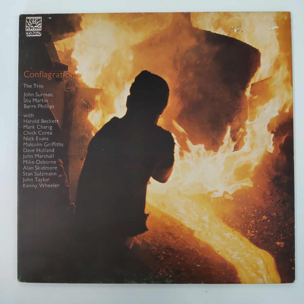 f090 The Trio Conflagration LP レコード UK盤 ジョン・サーマン ステュ・マーティン バール・フィリップス