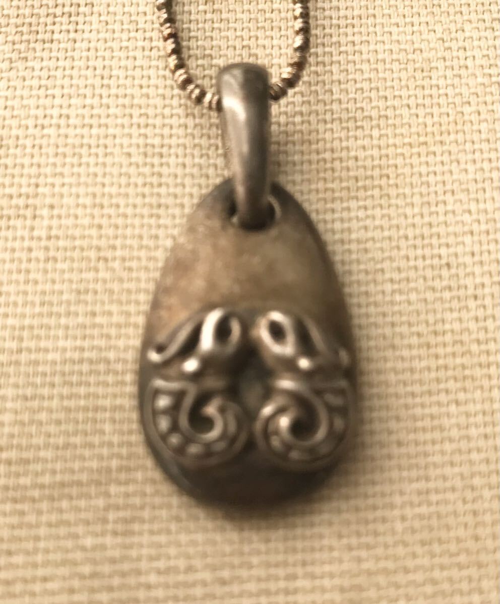 DEMA デマ イタリー ITALY 紋章 ドロップ形 雫形 silver シルバー 銀製 925 950 スターリング ペンダント ネックレス トップ ヘッド