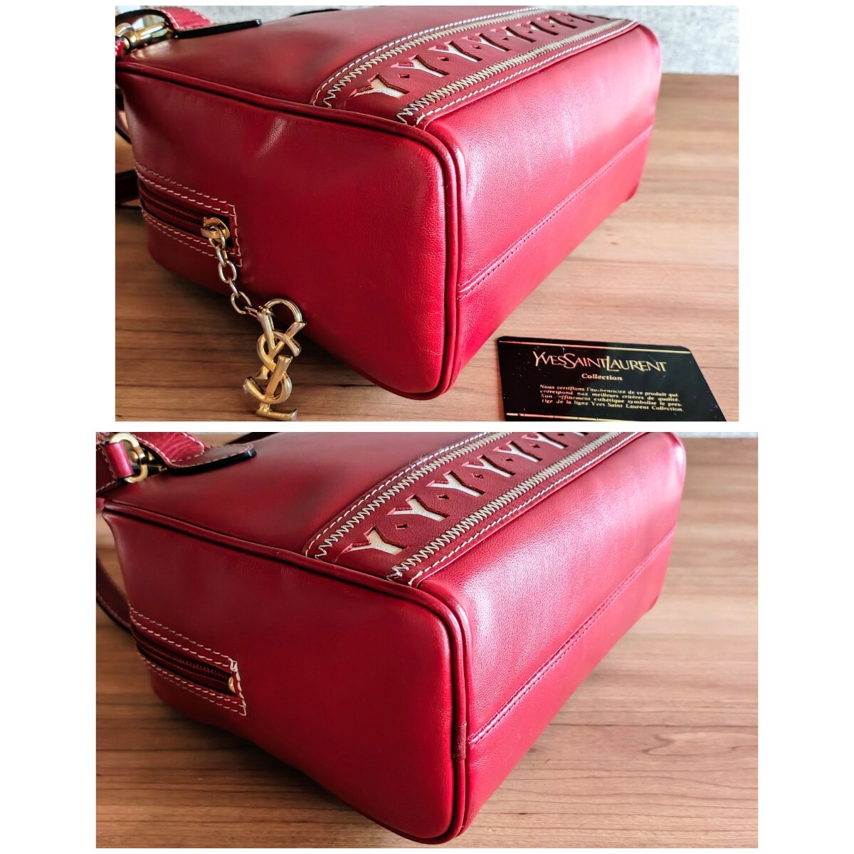 品 イヴ サンローラン ヴィンテージ 2way レザー ショルダー 品 イヴ サンローラン ヴィンテージ 2way レザー ショルダー