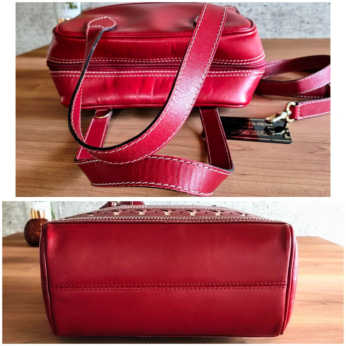 品 イヴ サンローラン ヴィンテージ 2way レザー ショルダー 品 イヴ サンローラン ヴィンテージ 2way レザー ショルダー