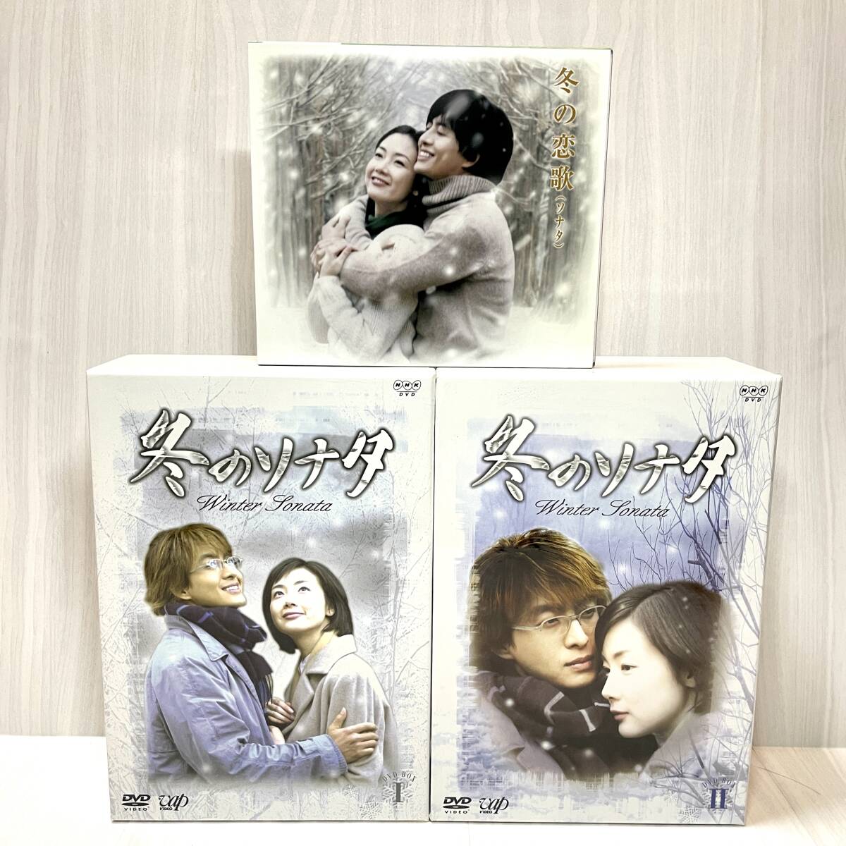 【中古／DVD-BOX+サントラCD】冬のソナタ DVD-BOX Ⅰ・Ⅱ ドラマオリジナルサウンドトラックCD ペ・ヨンジュン チェ・ジウ 韓国ドラマ 韓流