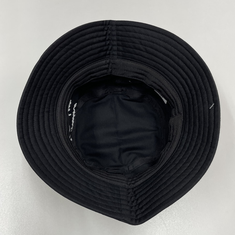 Dickies ブラック バケットハット タグ付き アウトドア キャンプ ゴルフ帽子バイクスポーツレトロ ホワイトロゴ刺繍 ワッペン ディッキーズ