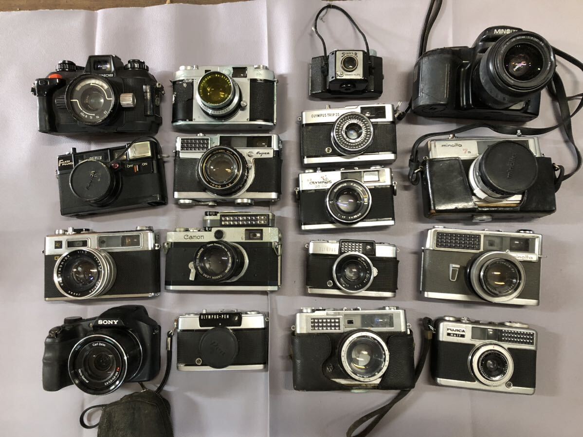 フィルムカメラ まとめ MINOLTA OLYMPUS SONY Canon FUJICA START-R KONICA MAMIYA YASHICA NIKONOS 現状品