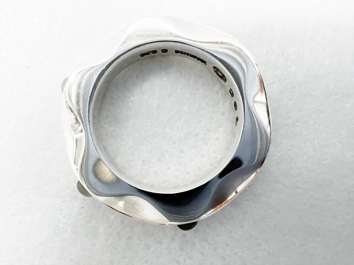  прекрасный товар Georg Jensen George Jensen 261 лунный камень заклепки кольцо кольцо 925