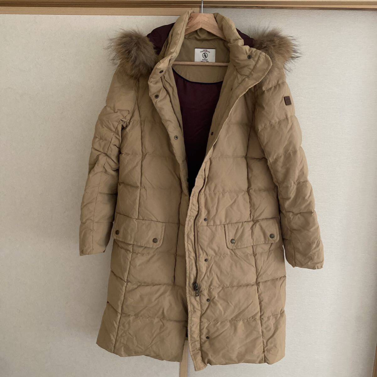 品質満点 エーグル AIGLE ダウンコート ダウンジャケット ベージュ ジャケット・アウター