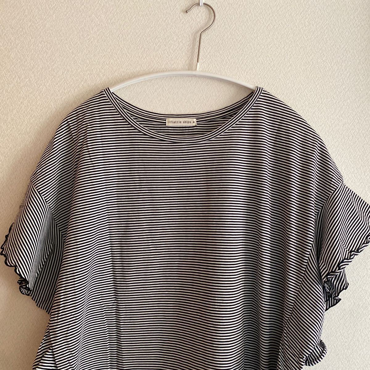 liflati Ships liflattie shipslif Latte . Ships tops cut and sewn тянуть over футболка женский окантовка чёрный белый 