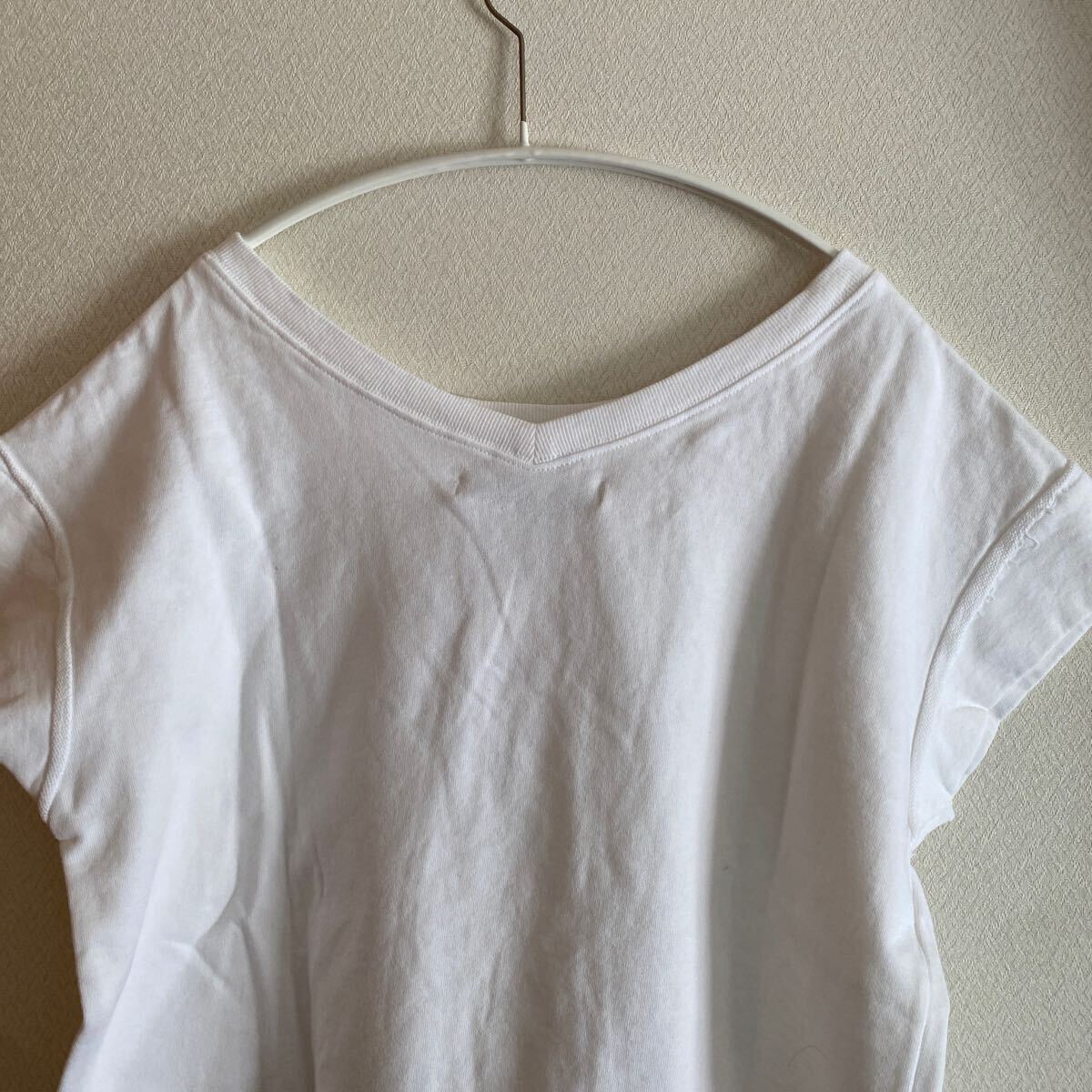  новый товар каркас tops cut and sewn тянуть over тренировочный короткий рукав футболка Logo белый женский 