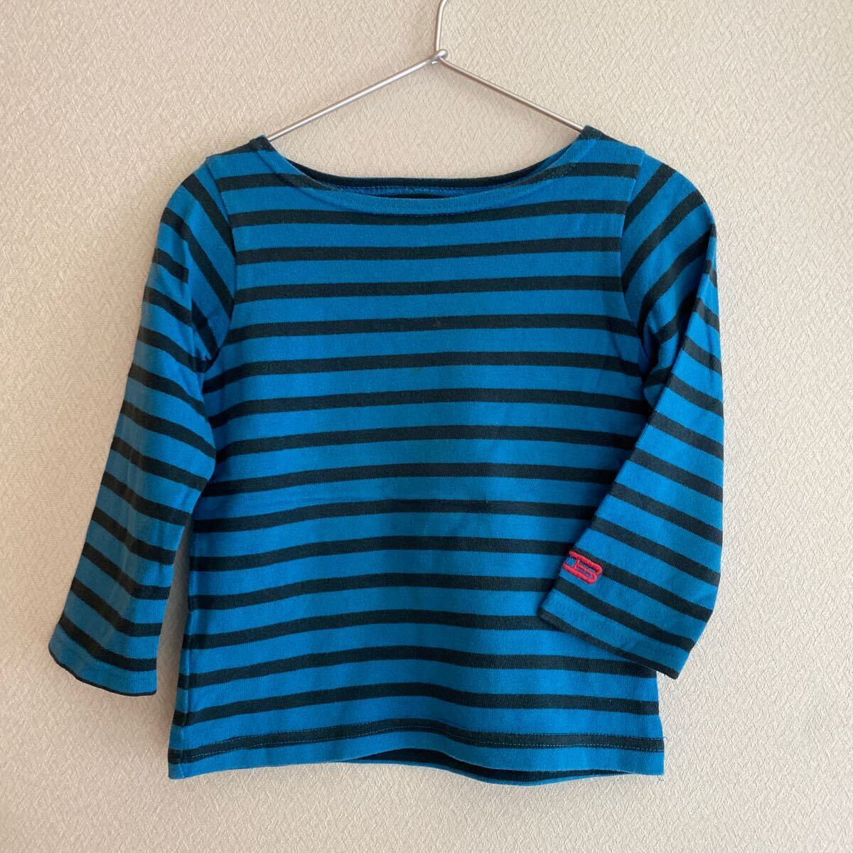マーキーズで購入　トップス　95 長袖　Tシャツ　カットソー　ボーダー　ロンT 90 100 ブルー　子供服　男の子　女の子