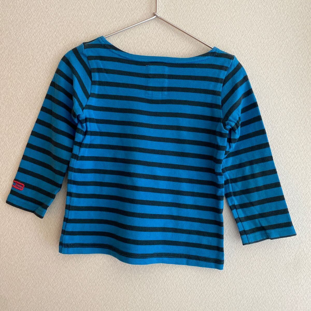 マーキーズで購入　トップス　95 長袖　Tシャツ　カットソー　ボーダー　ロンT 90 100 ブルー　子供服　男の子　女の子