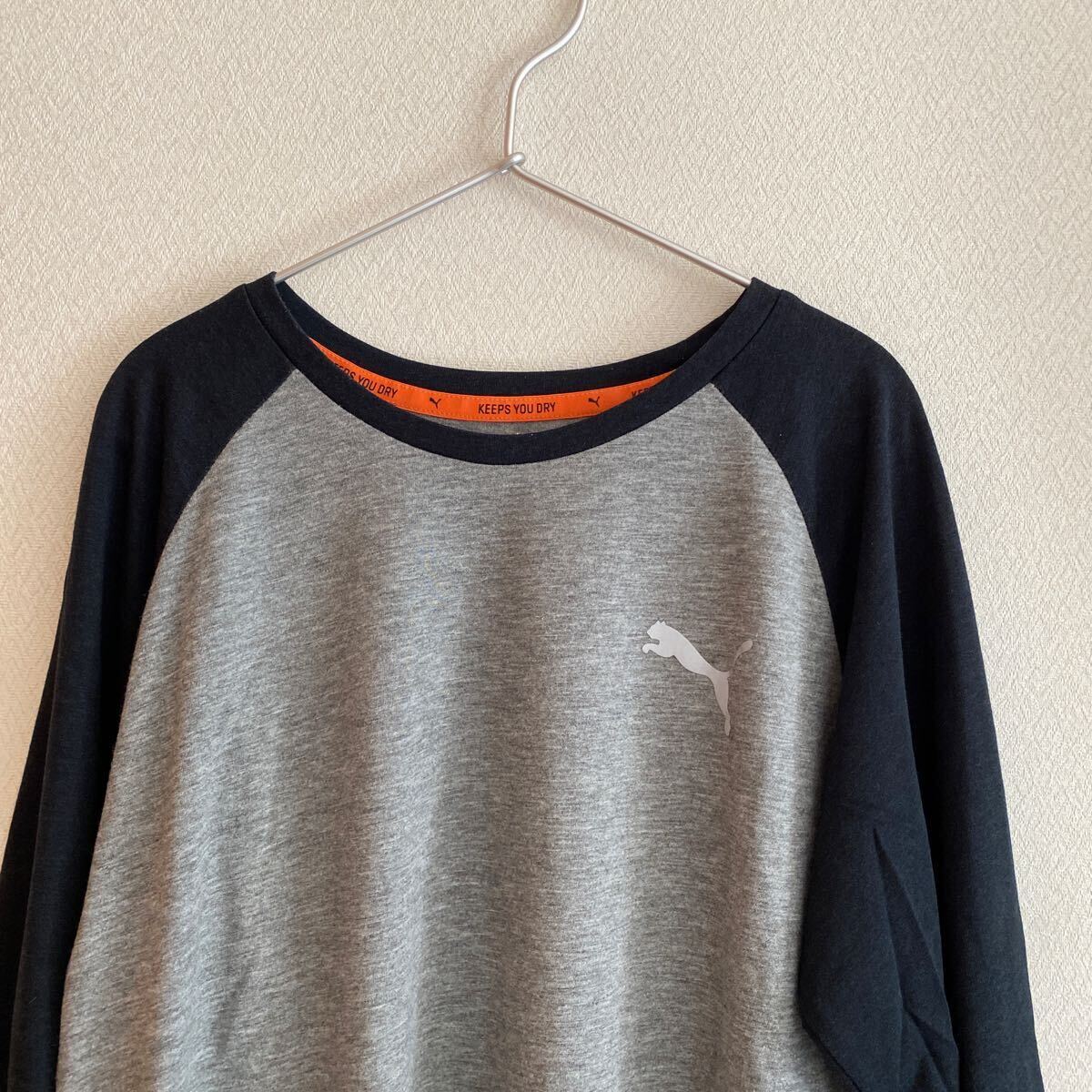 プーマ　PUMA ロンT 長袖Tシャツ　ブラック　グレー　150 ジュニア　キッズ　男の子