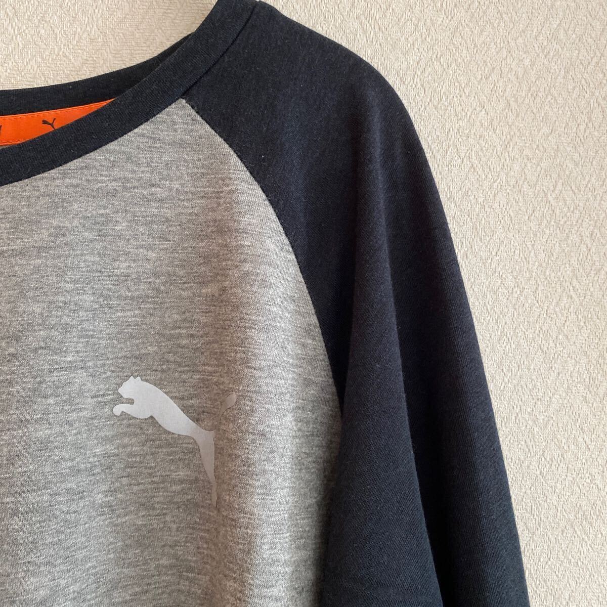 プーマ　PUMA ロンT 長袖Tシャツ　ブラック　グレー　150 ジュニア　キッズ　男の子