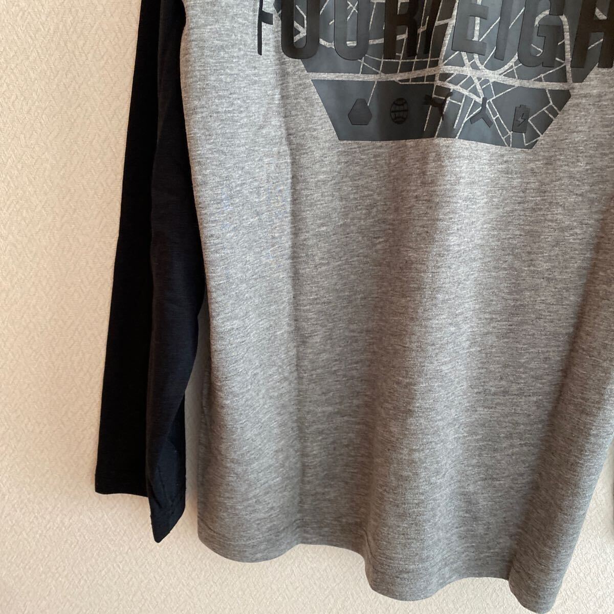 プーマ　PUMA ロンT 長袖Tシャツ　ブラック　グレー　150 ジュニア　キッズ　男の子
