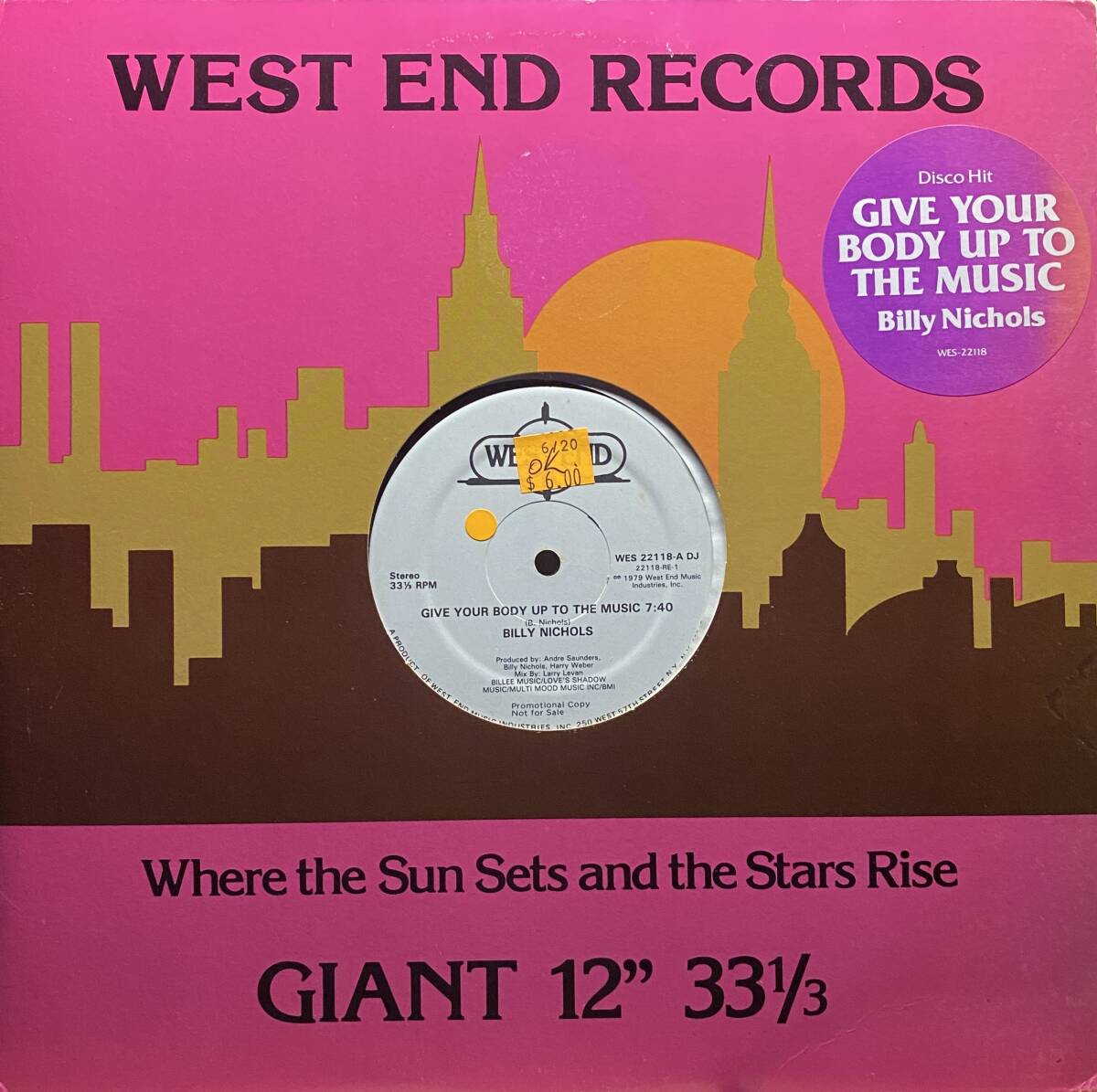 ディスコ BILLY NICHOLS/GIVE YOUR BODY UP TO THE MUSIC