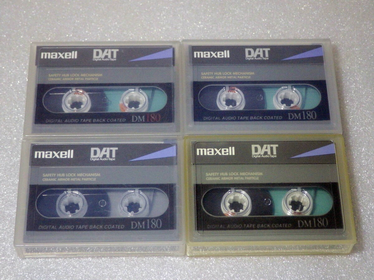 ★使用済中古 【DATテープ4個セット!!】長尺180分 maxell マクセル DM180