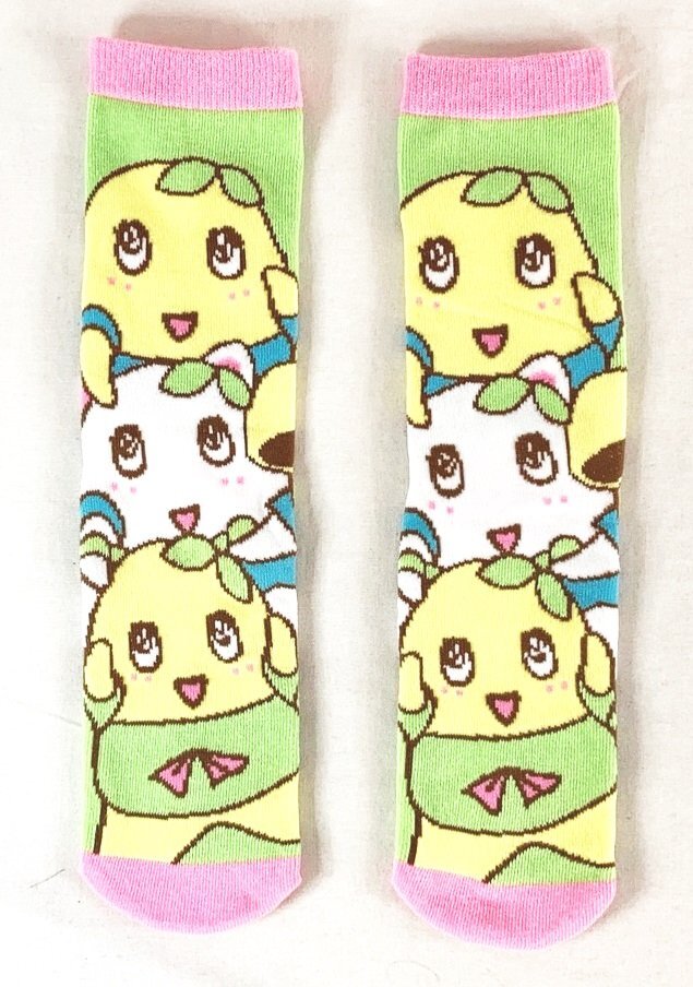 fu...- носки розовый × желтый × зеленый Kids примерно 18cm OC-6