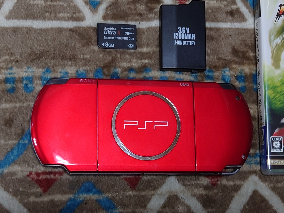 PSP 本体 充電器 モンスターハンター2G PSP 3000 本体 充電器 バッテリー メモリースティック