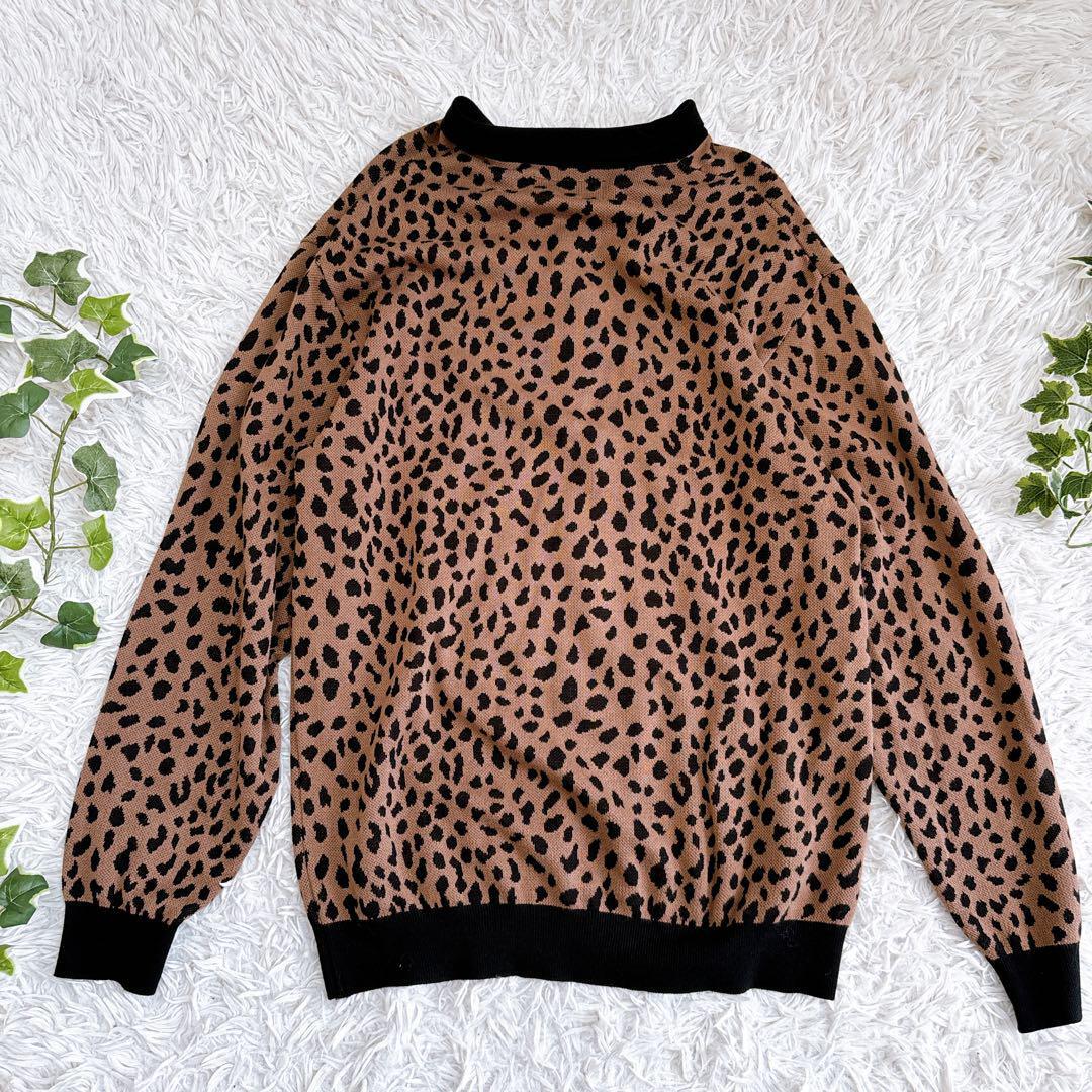 希少 WACKO MARIA ワコマリア LEOPARD KNIT POLO SHIRT レオパード ヒョウ柄 ニット ポロシャツ 長袖 シルク混 大きいサイズ XL 希少 WACKO MARIA ワコマリア LEOPARD KNIT POLO SHIRT レオパード ヒョウ柄 ニット ポロシャツ 長袖 シルク混 大きいサイズ XL