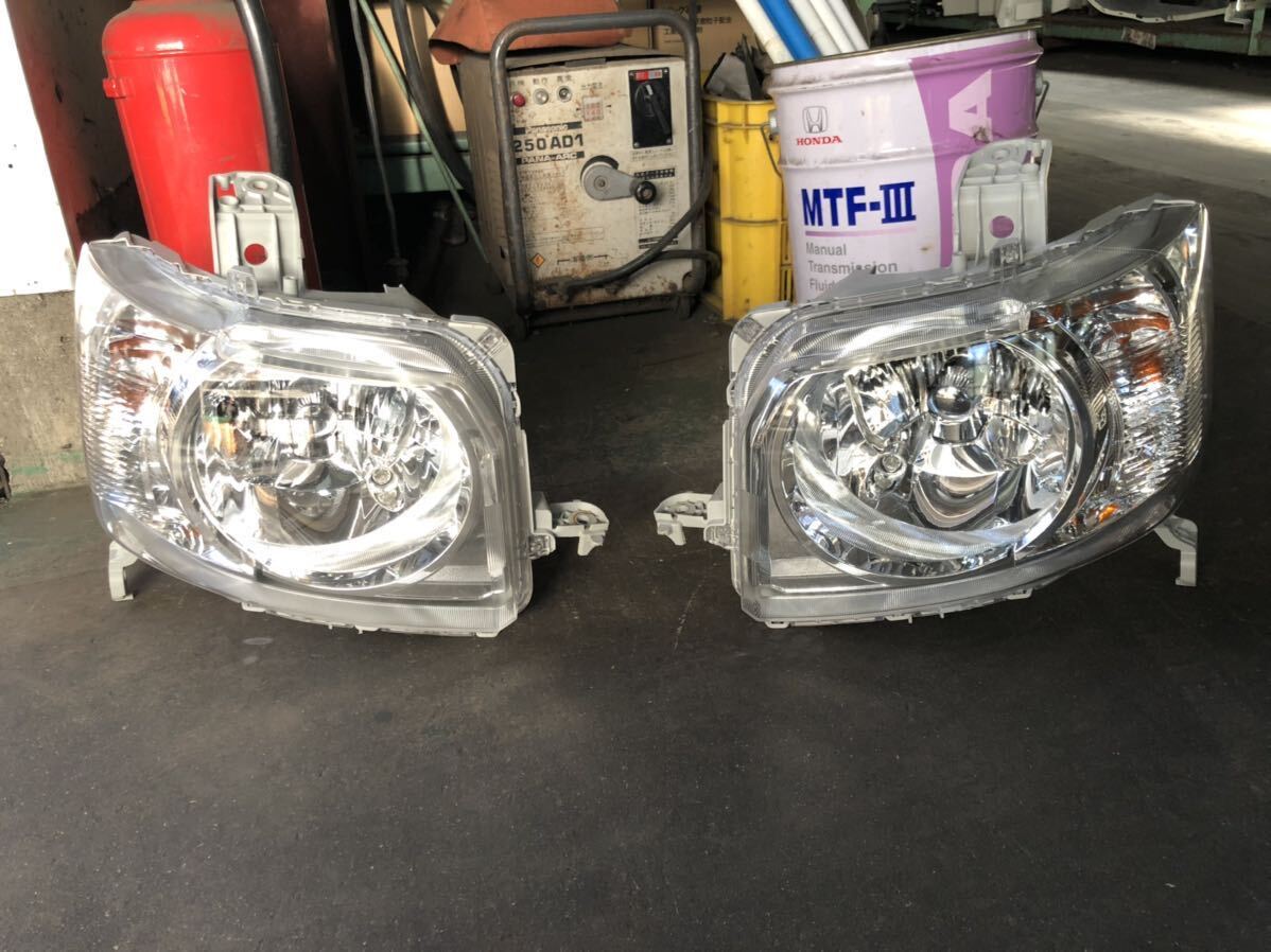 N-BOX エヌ　ボックス　JF1 JF2 後期 HID ヘッドライト ランプ 左右セット　W0340 薄いクリアハゲ　HID部品欠品　ホンダ　取付欠無