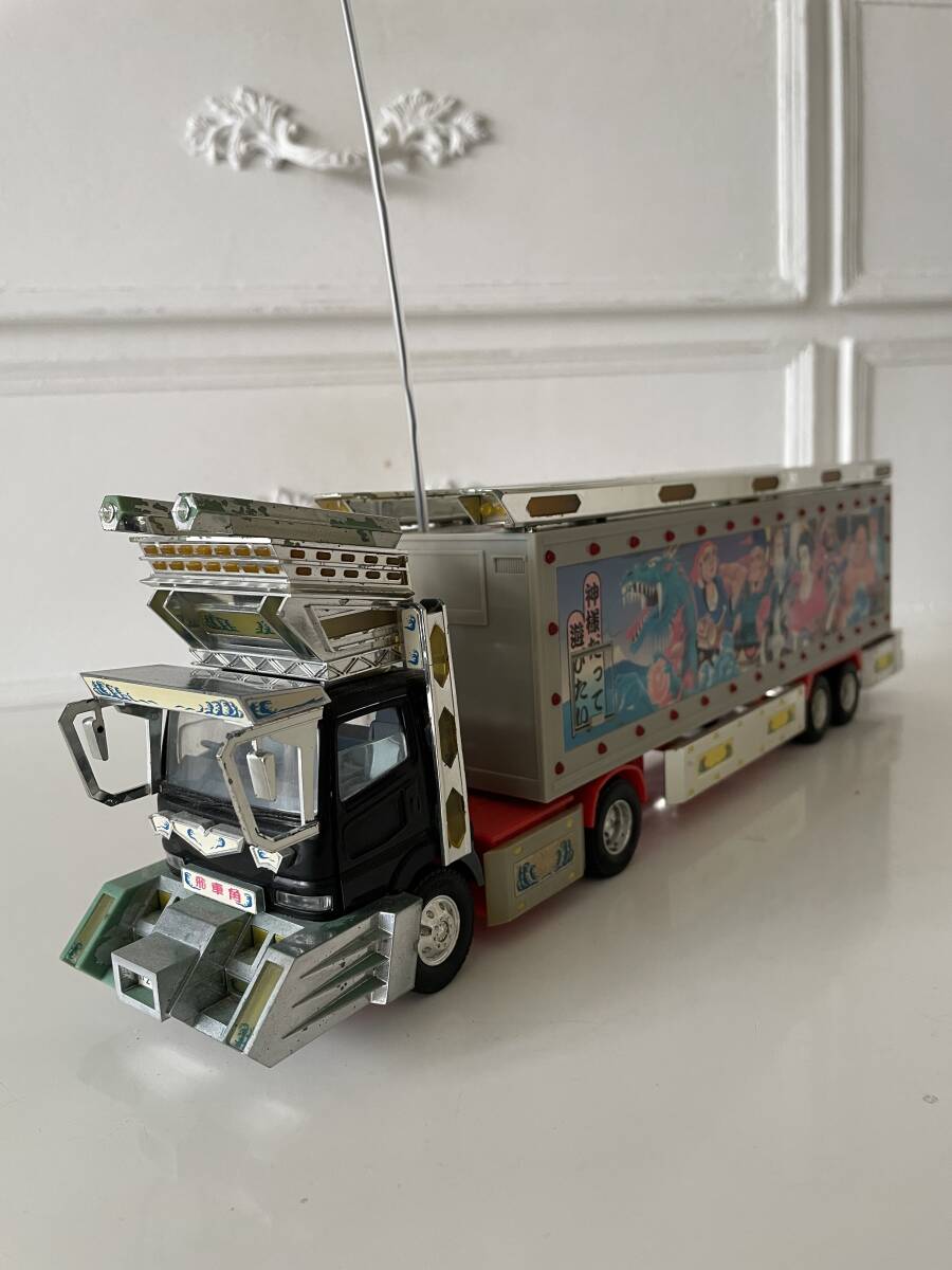 スカイネット デコトララジコン 飛車角 1/43 絶版・稀少！1/43 RC デコトラ 飛車角 トレーラー・トラック野郎