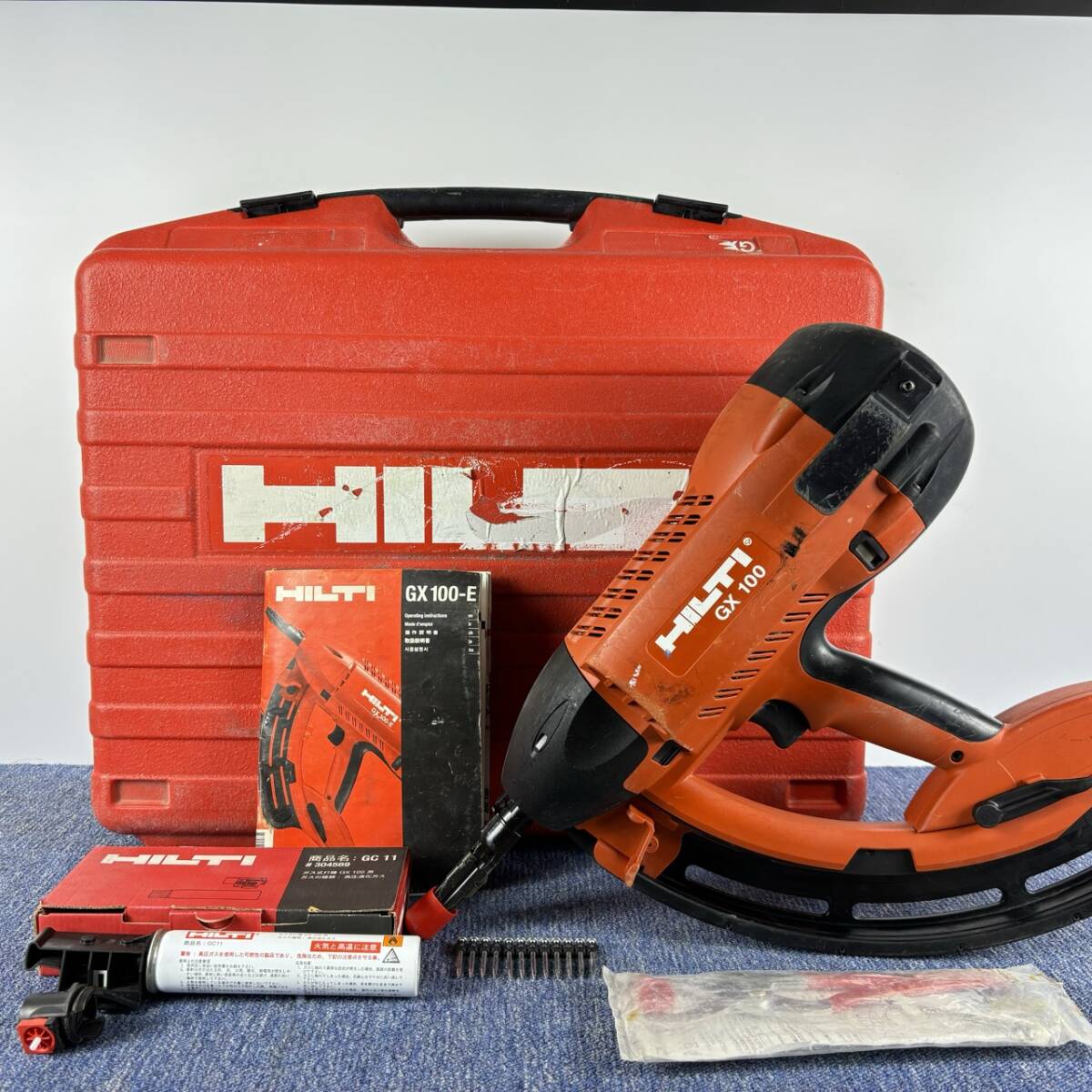 1円スタート!】HILTI ヒルティ ガス式鋲打機 GX100-E 釘打ち機 1円スタート!】HILTI ヒルティ ガス式鋲打機 GX100-E 釘打ち機