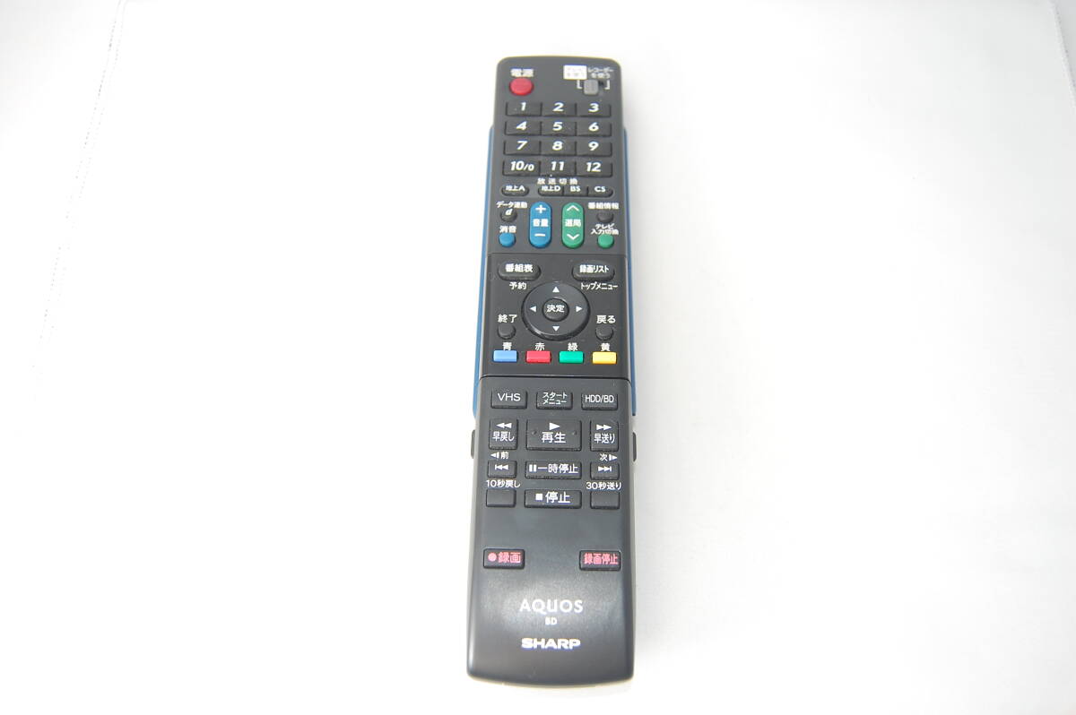 ★送料無料★外観とてもきれい★簡易チェック済み★ SHARP シャープ ブルーレイレコーダー AQUOS BD BD-HDV22 用リモコン GA689PA #SA-580