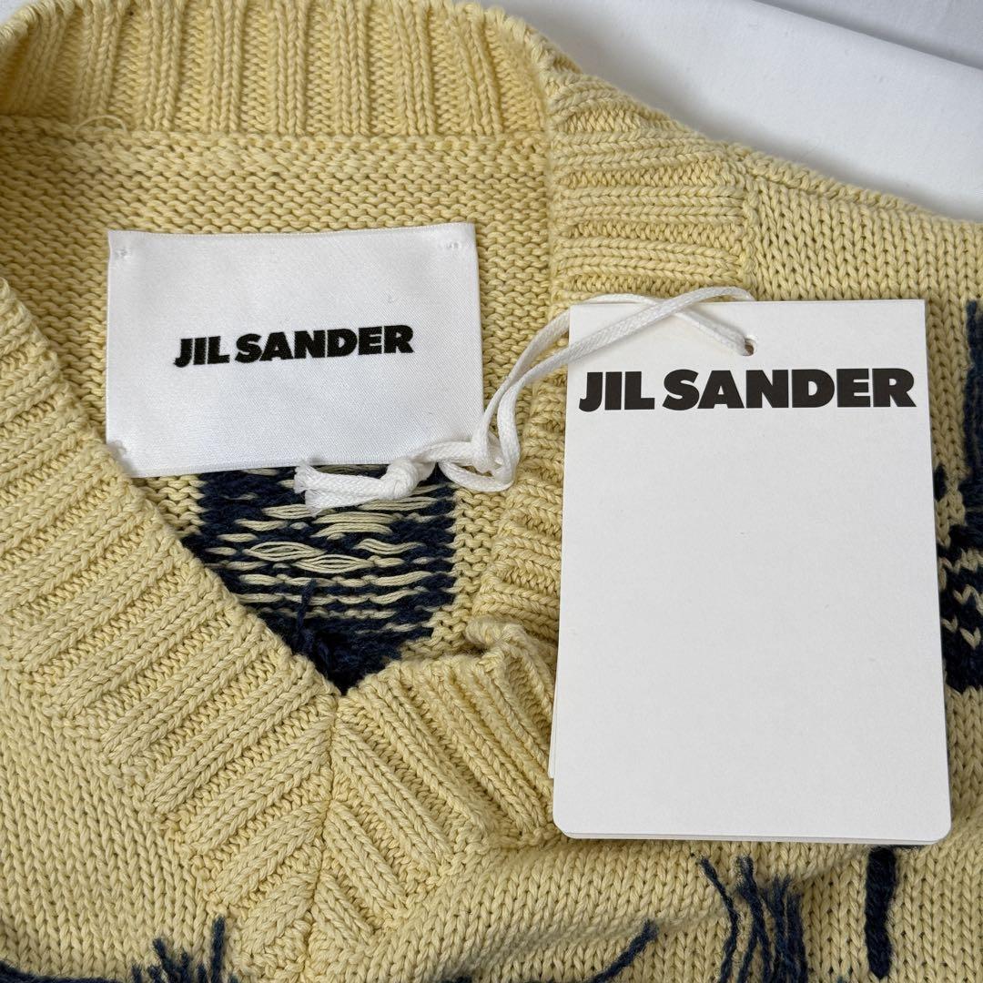 定価18万】JILSANDER ジルサンダー ニット Vネック ベスト 46 定価18万】JILSANDER ジルサンダー ニット Vネック ベスト 46