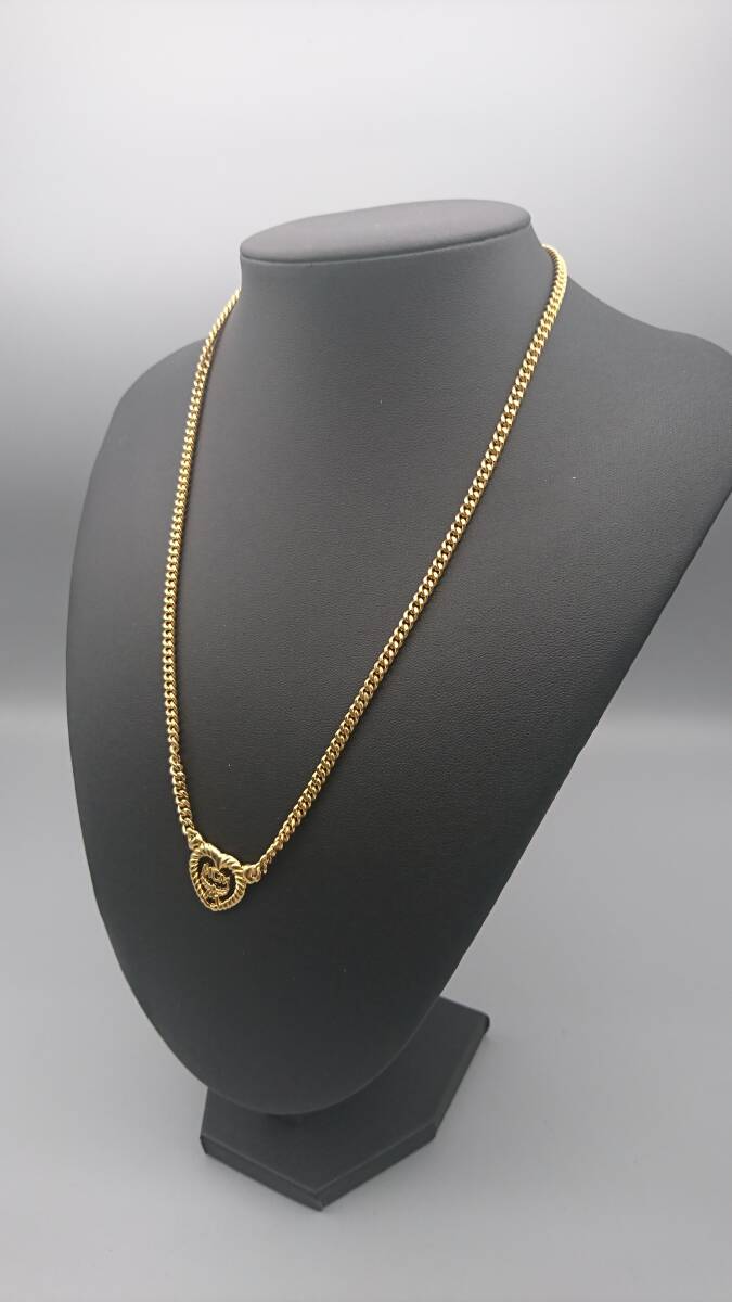 MCM エムシーエム ハート ロゴマーク ゴールド ペンダント ネックレス アクセサリー レディース