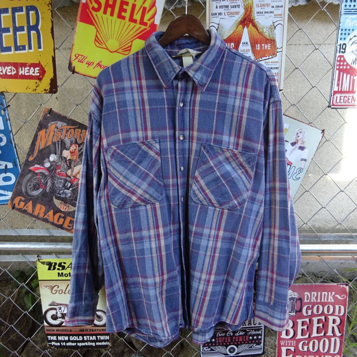80s ST JOHN'S BAY セントジョンズベイ ネルシャツ USA製 XL 80s ST JOHN'S BAY セントジョンズベイ ネルシャツ USA製 XL