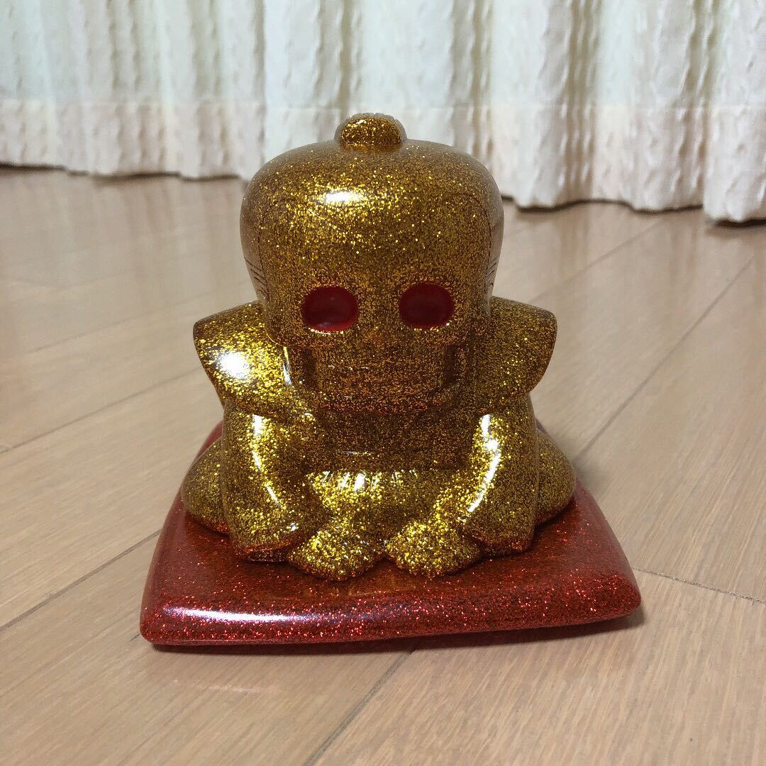 スカルトイズ 大骨助 金 リアルヘッド 真頭玩具 ソフビ フィギュア sofvi　ミロクトイ　パンクドランカーズ