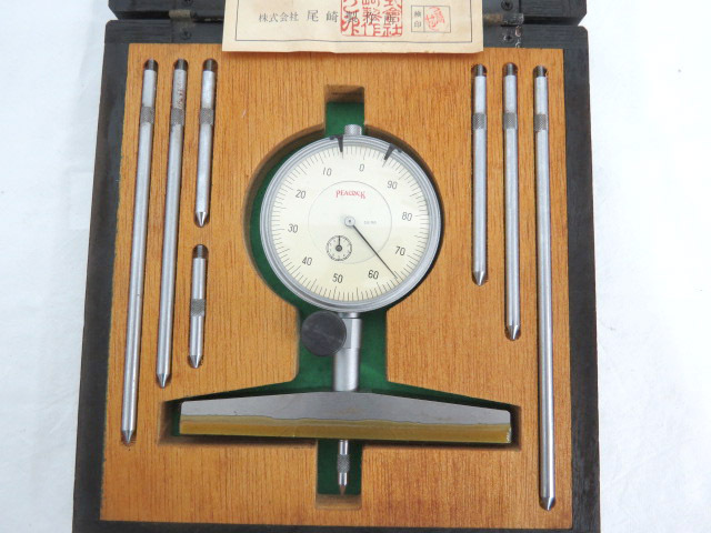 PEACOCK★ピーコック ダイヤルデップスゲージ【0.01ｍｍ】DIAL DEPTHGAUGE ダイアルゲージ デプスゲージ 