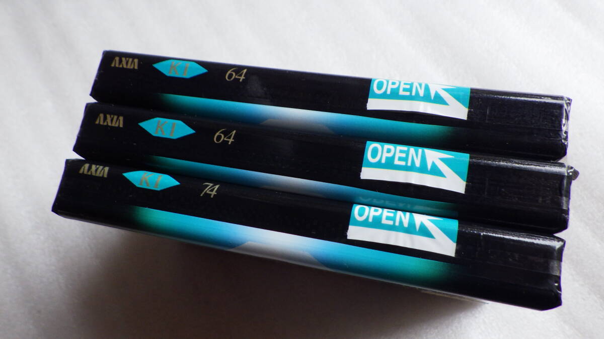  нераспечатанный AXIA K1 64 минут × 2 шт 74 минут × 1 шт. AXIA кассета максимально высокий. звук обычный позиция кассетная лента 3 шт. комплект z101601