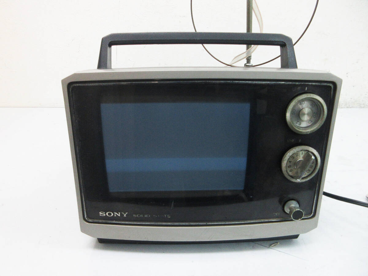 Kn36【トランジスタテレビ】SONY TV-7G★ソニー ブラウン管 カラーテレビ★当時物 昭和レトロ ビンテージ★通電確認済み★