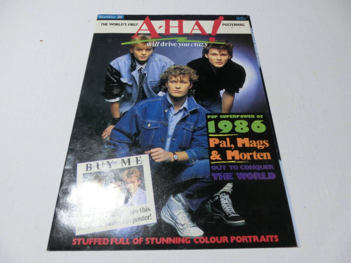 a-ha 雑誌 写真集 折り畳み ポスター マガジン / A-HA DRIVE YOU CRAZY / Morten Harket Pal Waaktaar SAVOY Magne F Mags Furuholmen