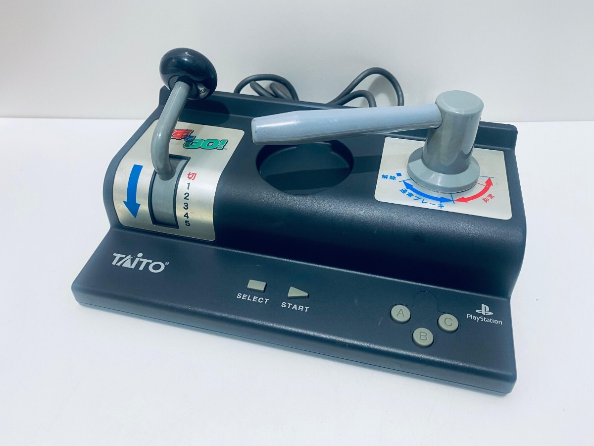 動作品 TAITO タイトー PS1 プレイステーション 電車でGO! コントローラーハンドルタイプ 希少品(Z-19)