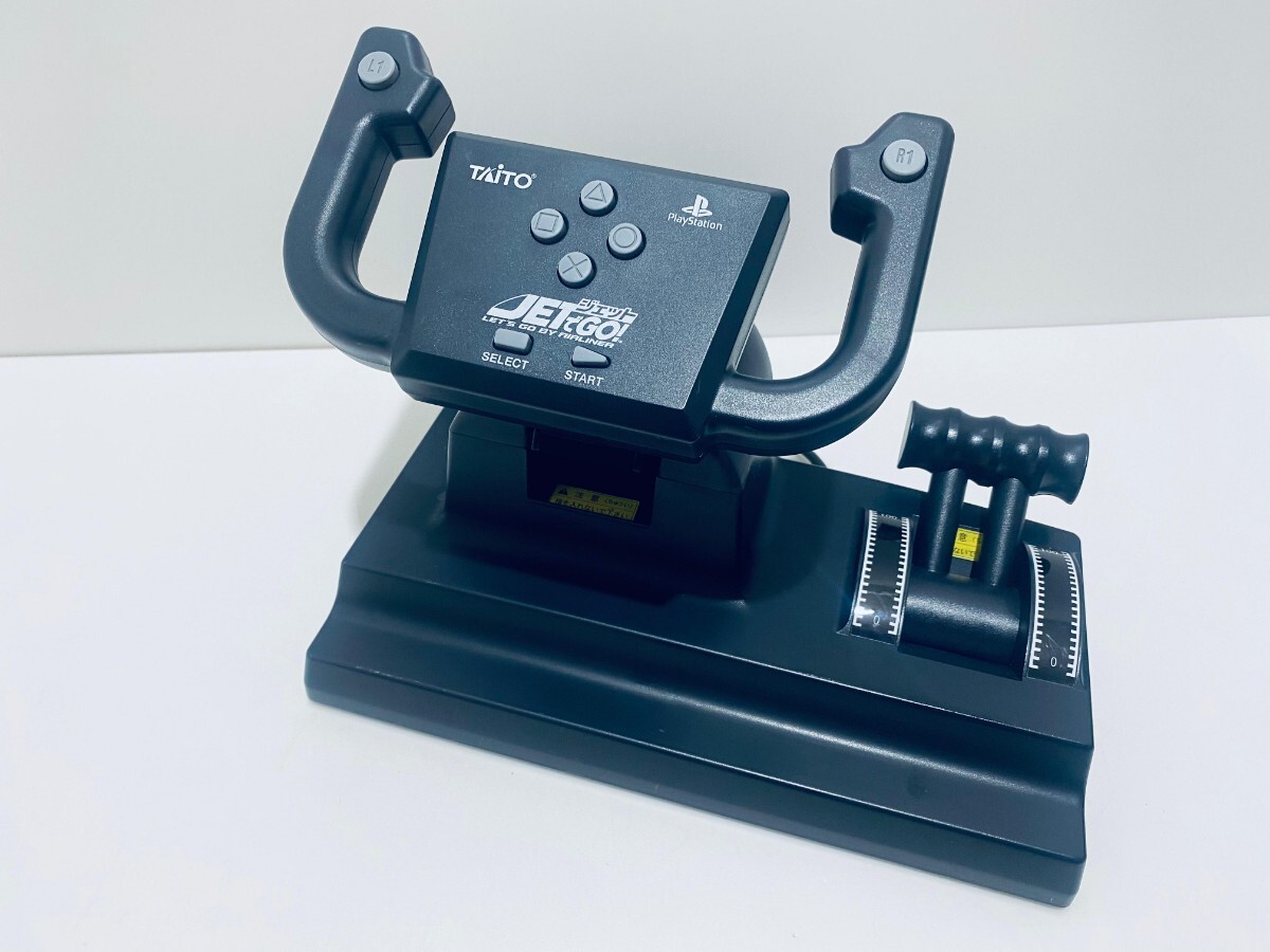 動作品 TAITOJETでGO! 専用コントローラ タイトー PS1 ハンドルタイプ 希少品(Z-22)