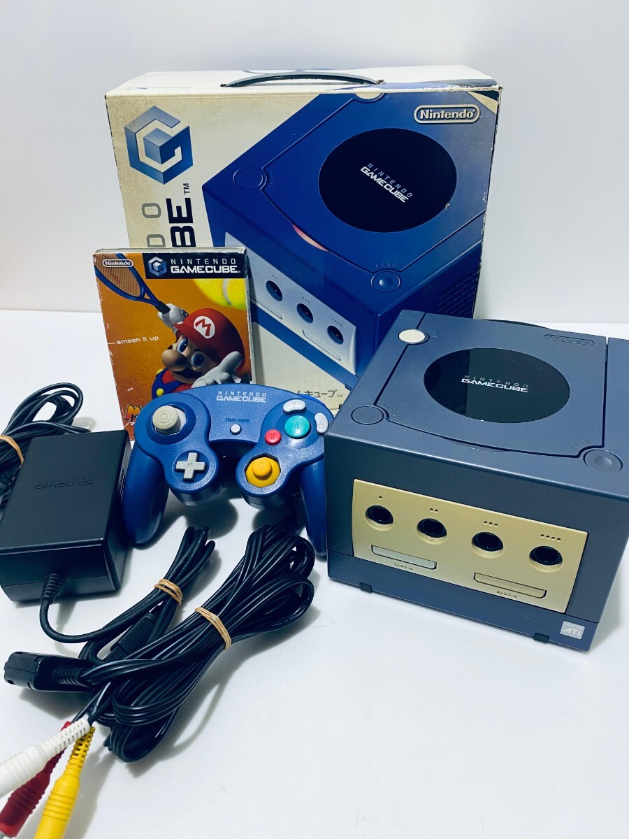 動作品 GC ゲームキューブ 本体 (DOL-001) 任天堂 Nintendo GameCube 箱付 +ゲームソフト セット 希少品(Z-31)