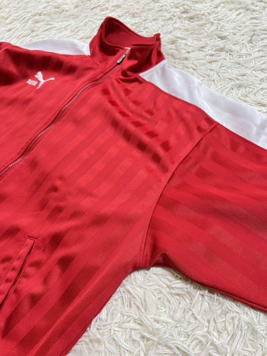レア PUMA プーマ ラインジャージ トラックジャケット 赤 白 レア PUMA プーマ ラインジャージ トラックジャケット 赤 白