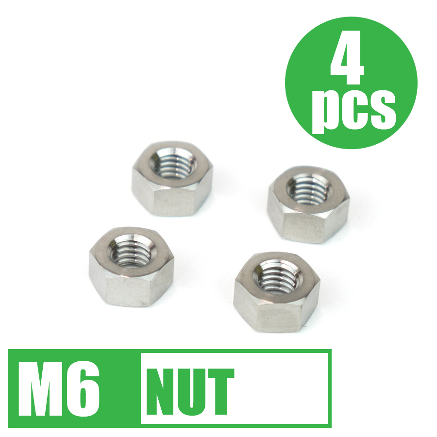 64 titanium hex nut M6 P1.0 10mm socket 4 piece set .. packet correspondence roasting color none Ti-6Al-4V