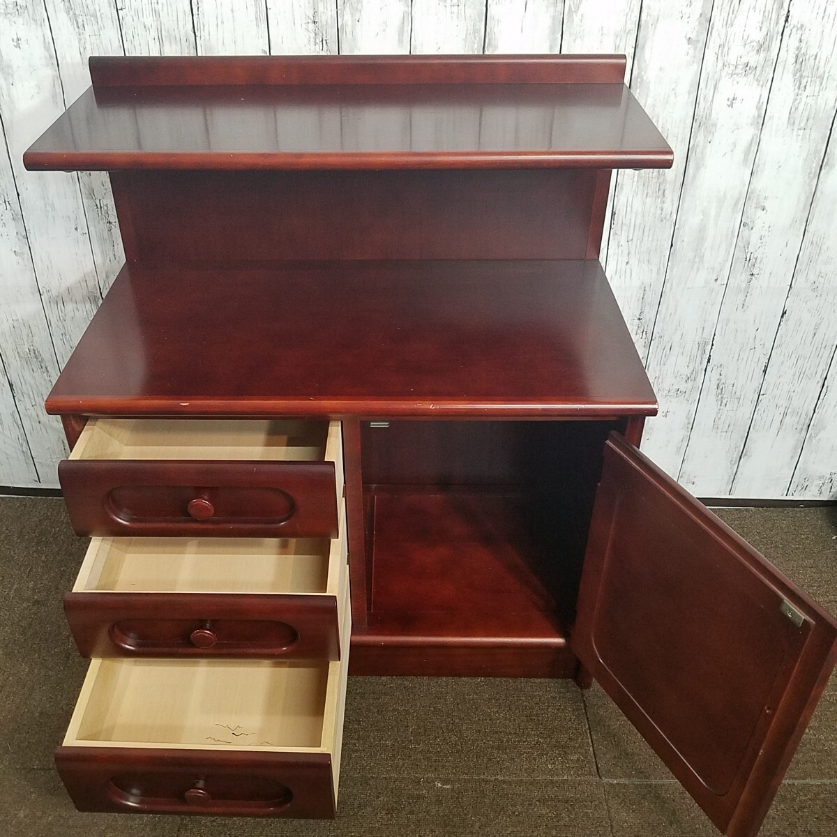 オールドカリモク FURNITURE 天然木 電話台 テレフォンラック オールドカリモク FURNITURE 天然木 電話台 テレフォンラック