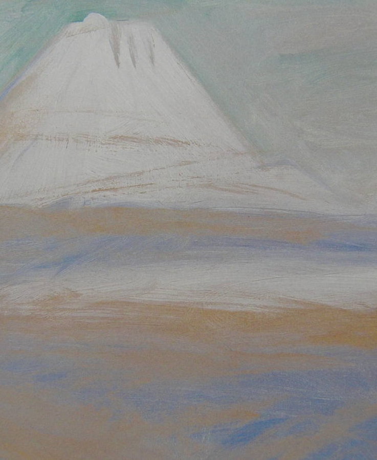 山下 充、「三月の不二」、希少画集・額装画、日本製・新品額縁にて額装致します Yahoo!オークション - 山下充 「三月の不二」 人気作品 希少画集