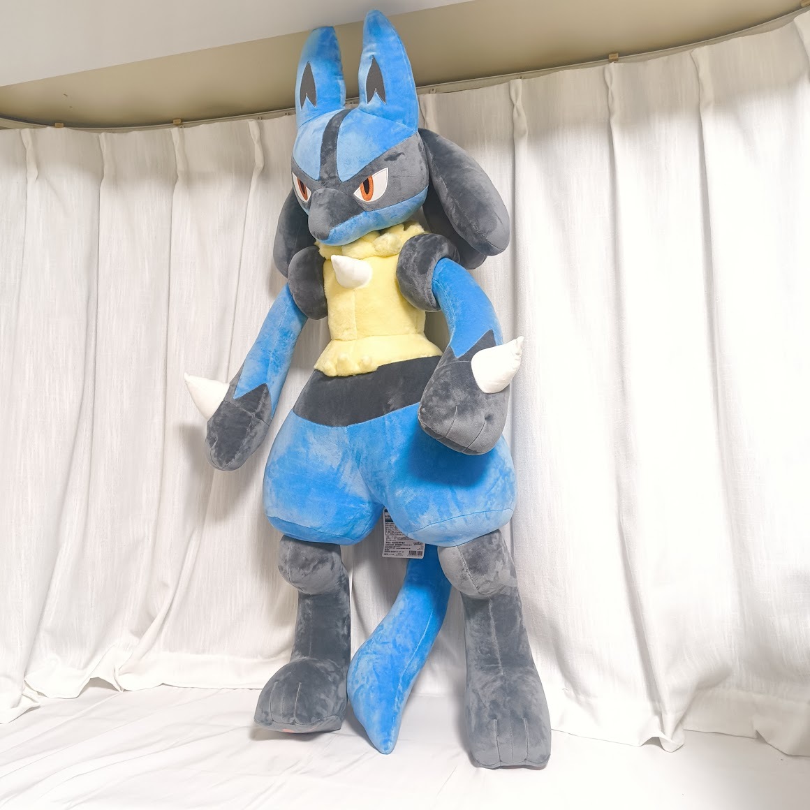 タグ付き美品】等身大 ルカリオ ぬいぐるみ ポケモン 約120cm タグ付き美品】等身大 ルカリオ ぬいぐるみ ポケモン 約120cm