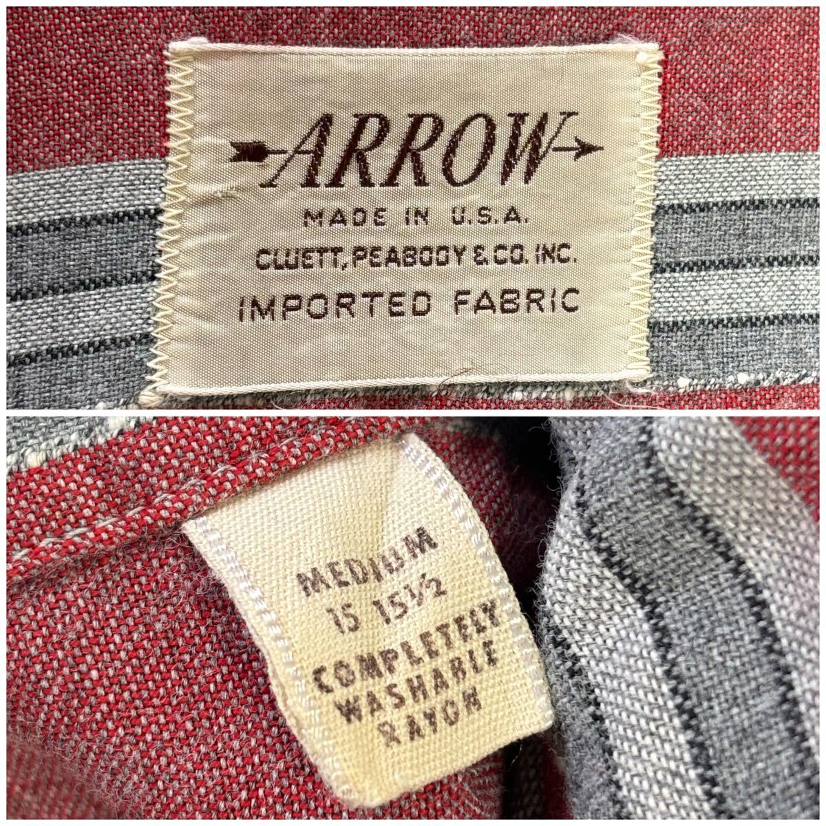 希少柄 60's VINTAGE USA製 ARROW レーヨン オープンカラー 希少柄 60's VINTAGE USA製 ARROW レーヨン オープンカラー