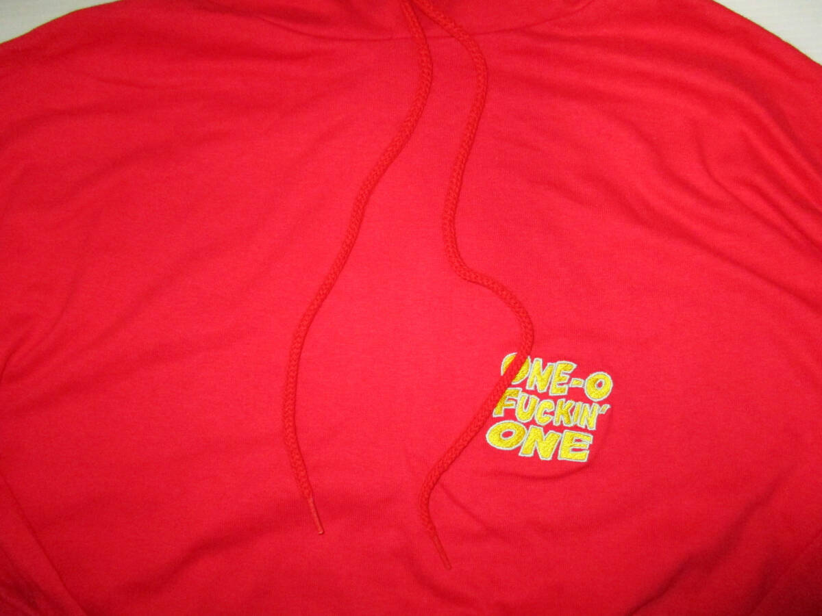 USA製 90s☆ signal sports 　パーカー　カットソー　One O Fuckin One　刺繍 　サイズ　XL　　ビンテージ　　（３E　ケ↓