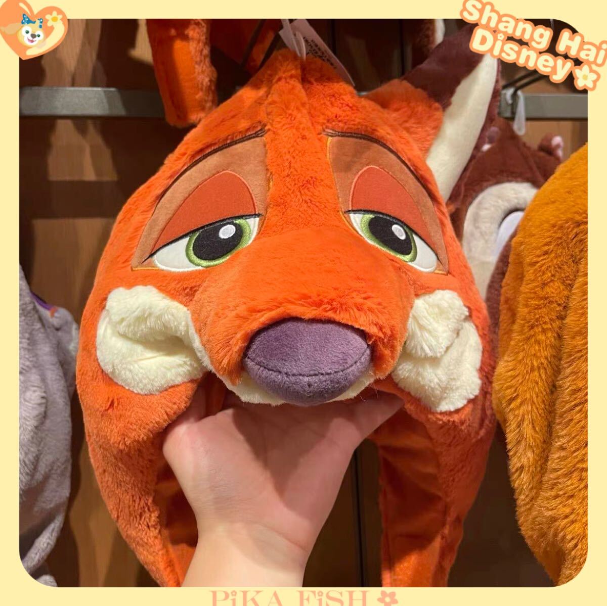 【現地購入☆正規品】ニック　ズートピア　ふわふわファンキャップ　上海ディズニー