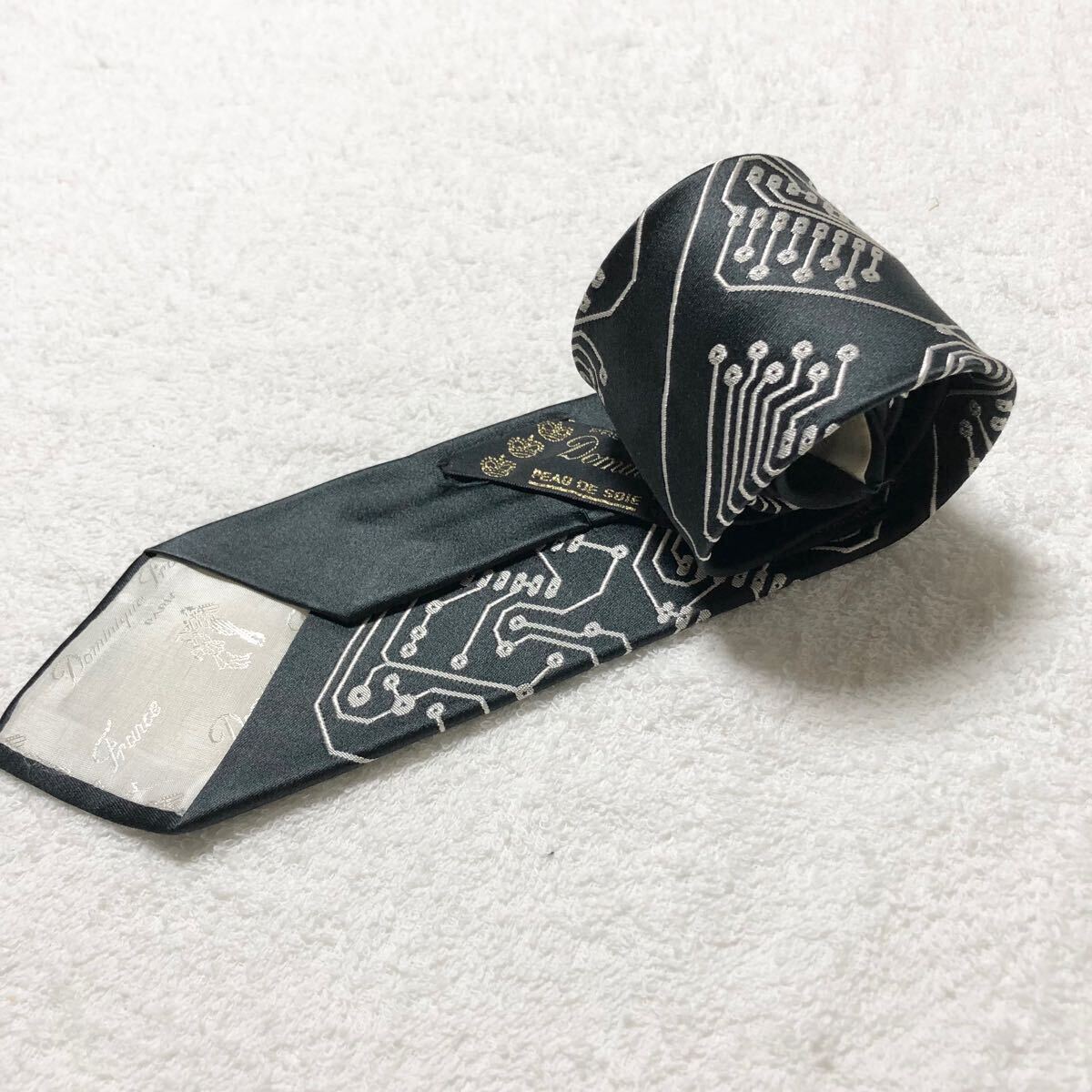 美品 Dominique France ドミニクフランス ネクタイ 半導体 IC 美品 Dominique France ドミニクフランス ネクタイ 半導体 IC